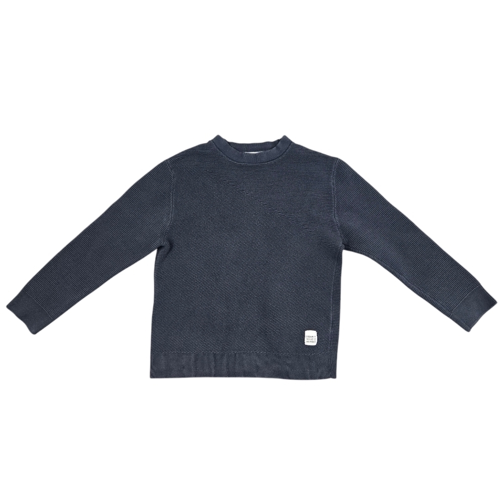 Zara Boys Black Knit Crewneck Sweater Size 9